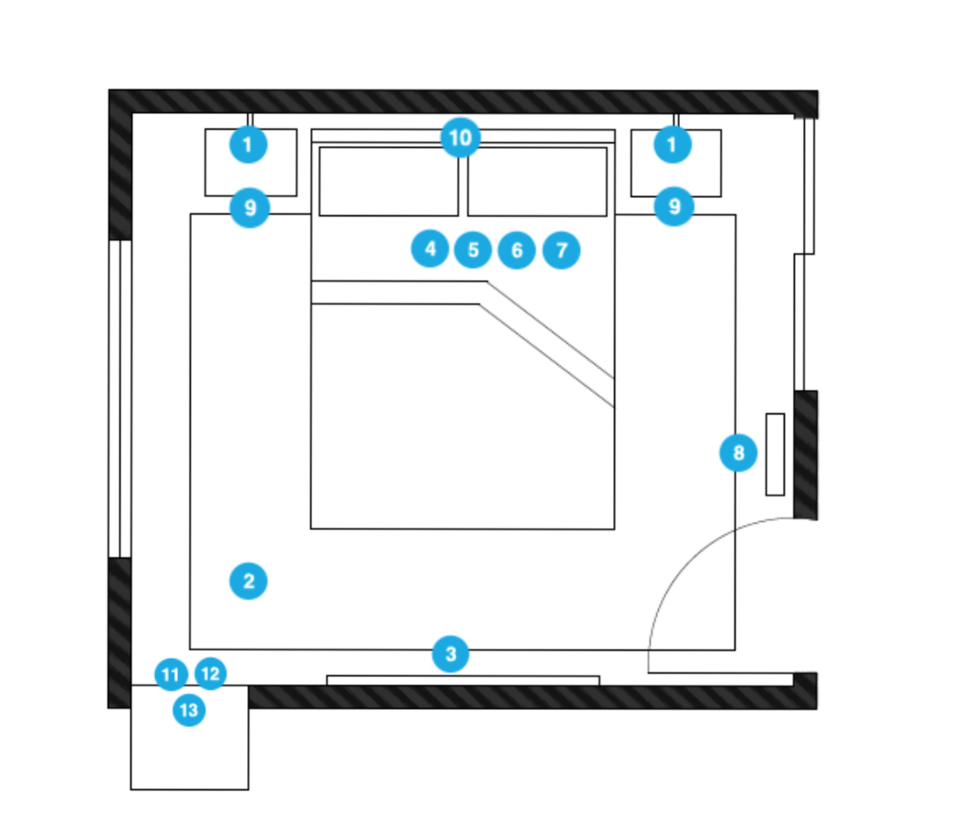 Online Designer Bedroom Floorplan