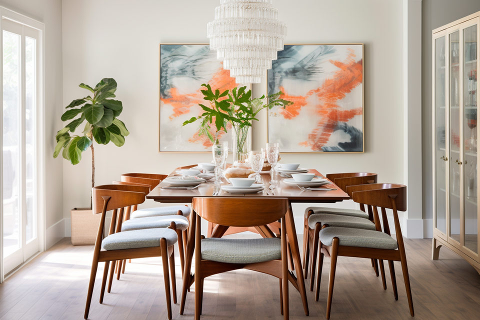 Mid-Century Modern Glam Dining Room Project