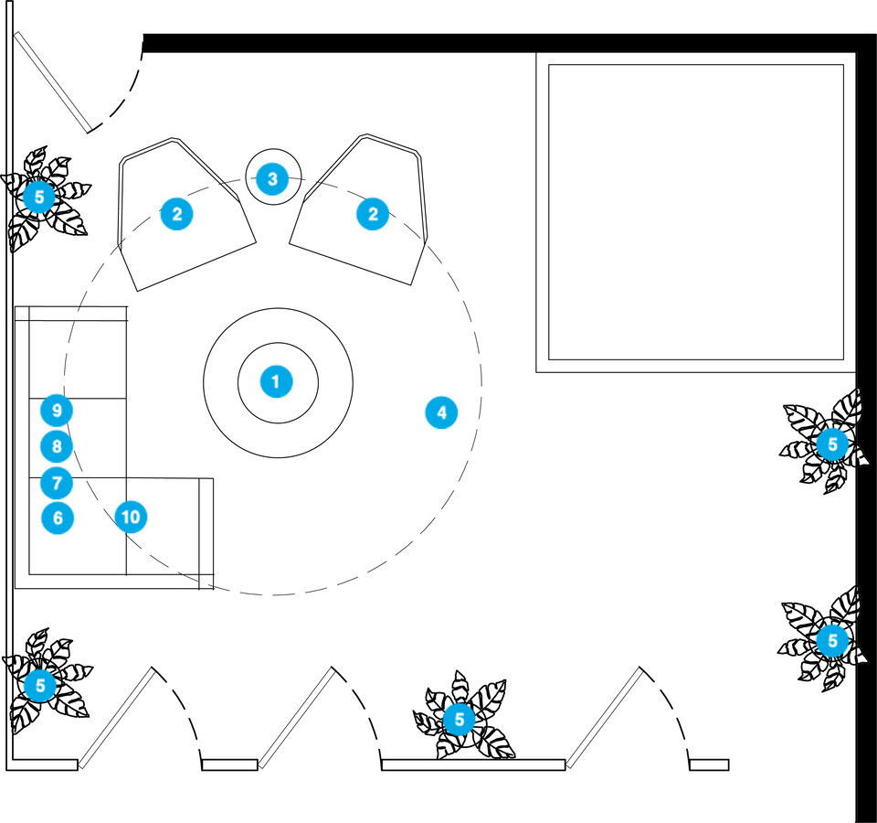 Online Designer Living Room Floorplan