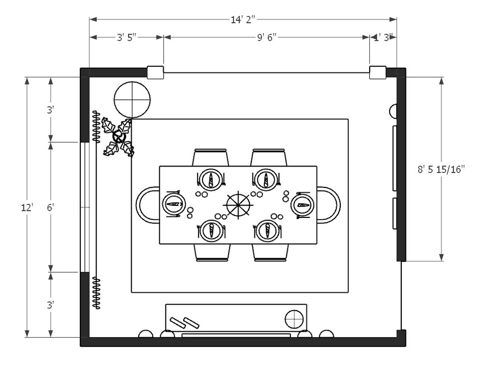Online Designer Dining Room Floorplan