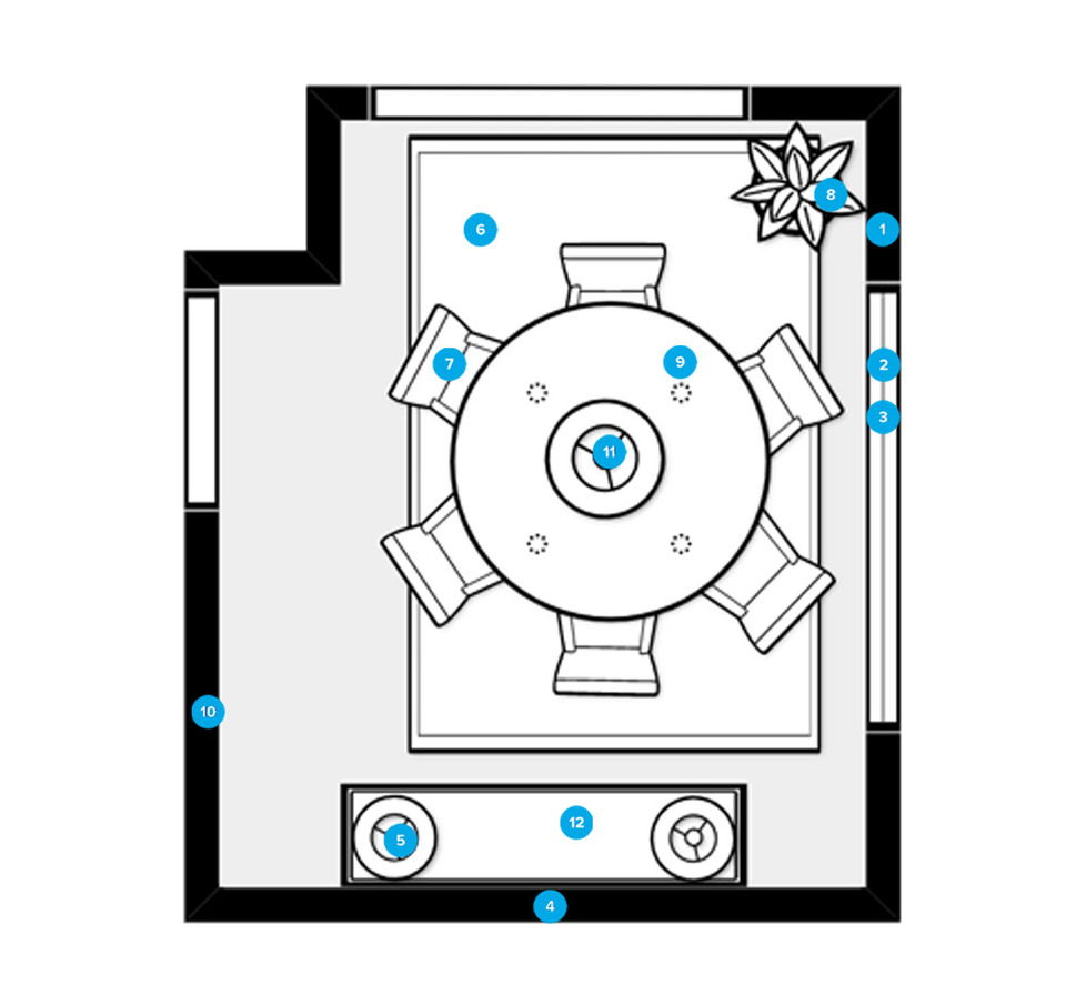 Online Designer Dining Room Floorplan