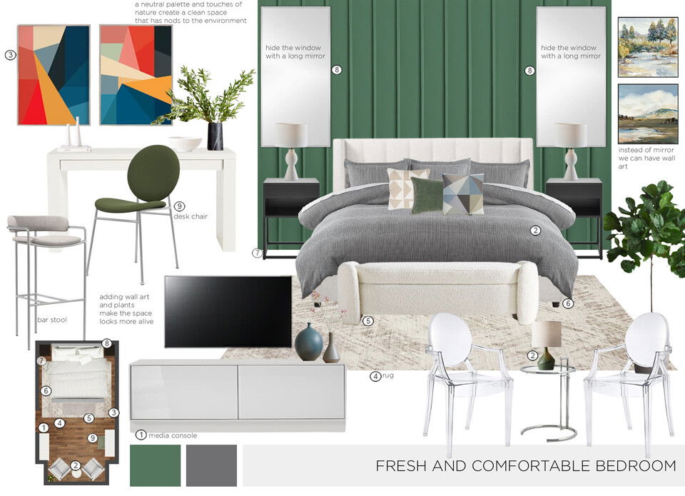  Welcoming Small Guest Bedroom Maya M. Moodboard 2 thumb