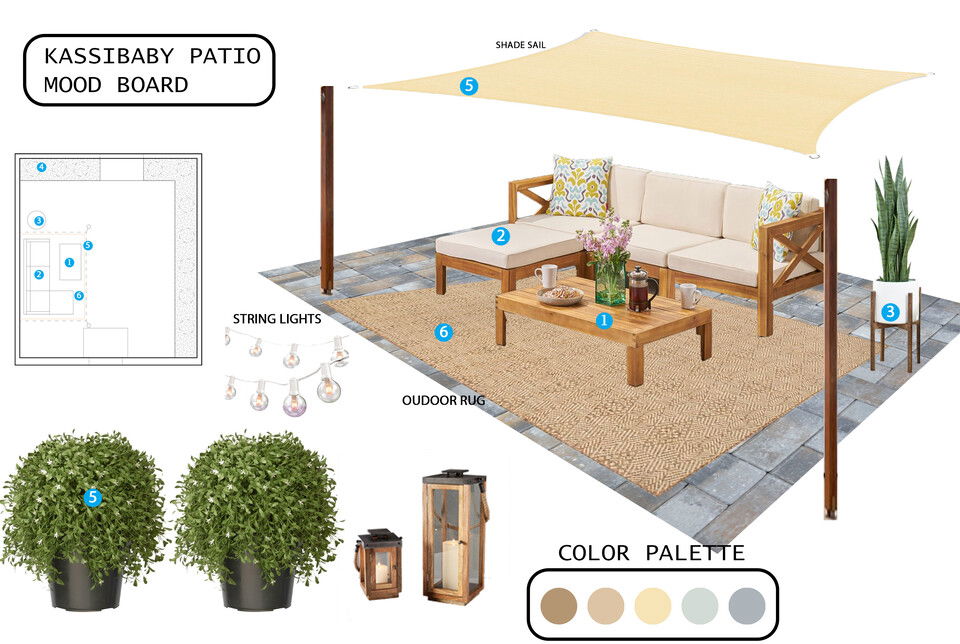 Relaxing Outdoor Patio with Jacuzzi  Arpine A. Moodboard 2 thumb