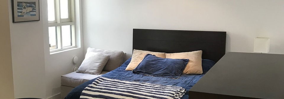 Minimalist Bedroom with Home Office Design- Before Photo