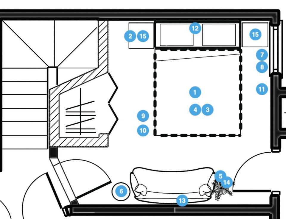 Online Designer Bedroom Floorplan