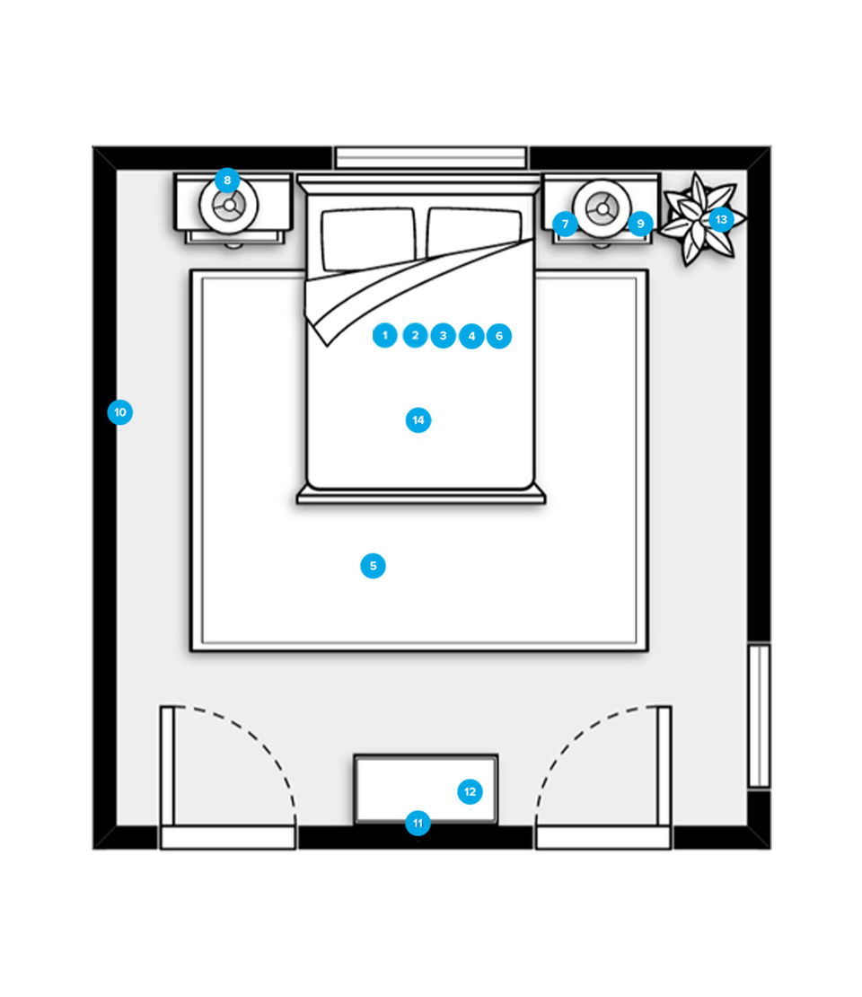 Online Designer Bedroom Floorplan