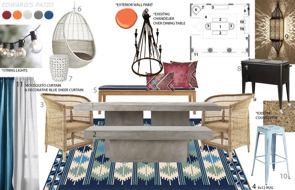 Diseño de Patio de Estilo Bohemio - Inspirado en Marruecos Tablero de inspiración de Jessica S. 2