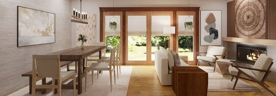 Rustic Zen Home Interior Design- After Rendering