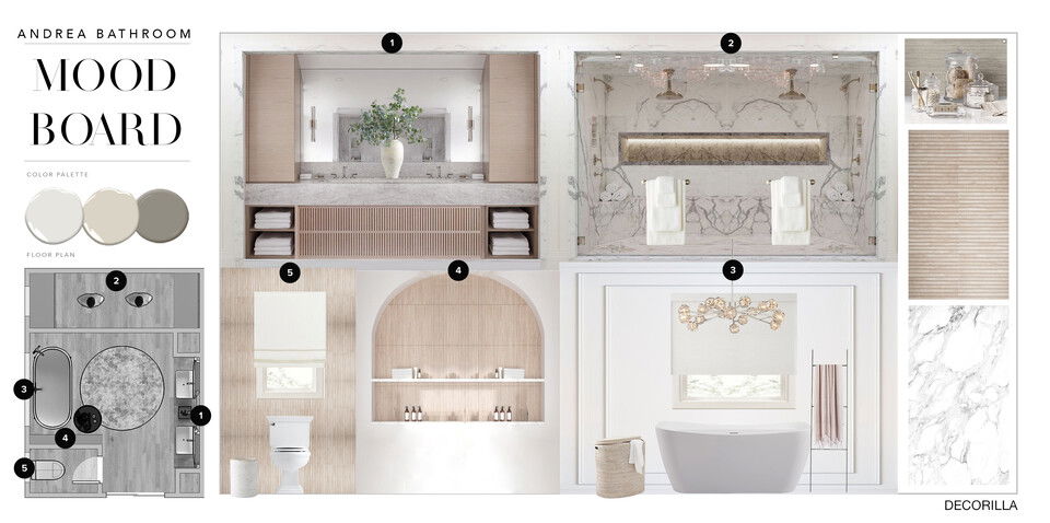 Timeless Modern Contemporary Master Bathroom  Erika F. Moodboard 1 thumb