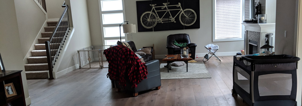 Modern Farmhouse Living/Dining Room- Before Photo