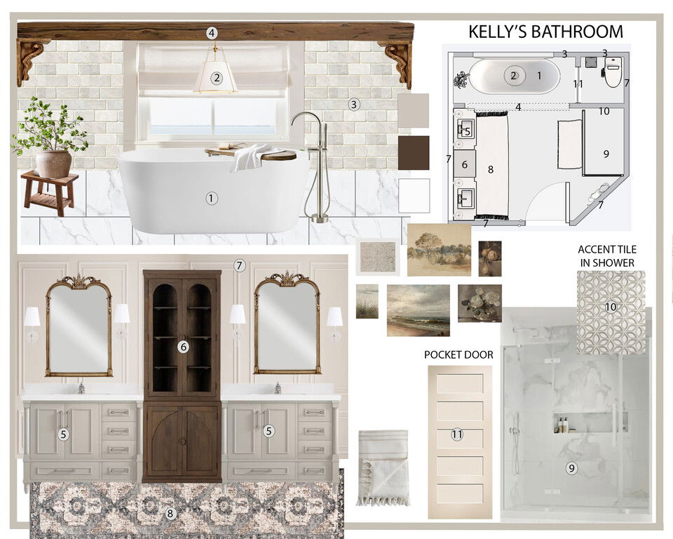 Neutral Master Bathroom Remodel Annie L. Moodboard 1 thumb