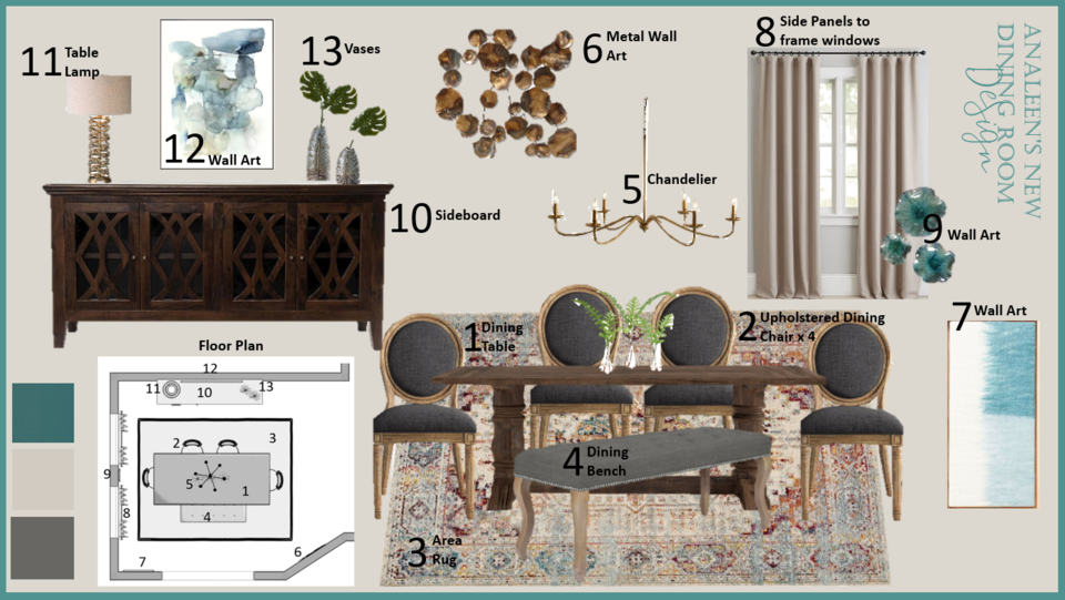 Diseño de Interior de Comedor/Desayuno Transicional Berkeley H. Tablero de Ideas 2 miniatura