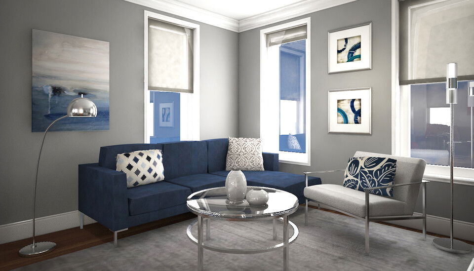 Online Designer Living Room 3D Model 1