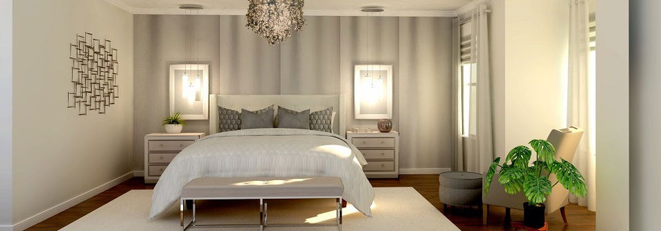 Glamorous and Elegant Master Bedroom- After Rendering