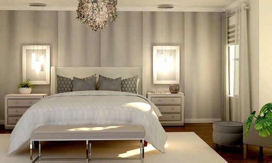 Glamorous and Elegant Master Bedroom