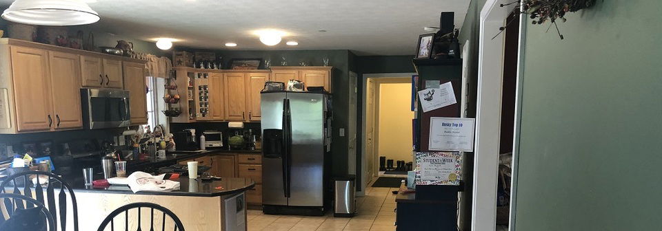 Blue Accents Rustic Kitchen Remodel- Before Photo