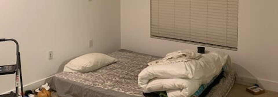 Luxury & Cozy Masculine Bedroom Interior Design- Before Photo