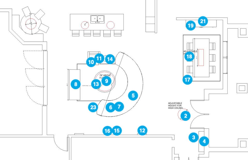 Online Designer Combined Living/Dining Floorplan