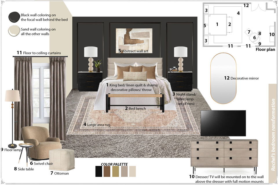 Elegant and Moody Master Bedroom Renovation Franzi K. Moodboard 2 thumb