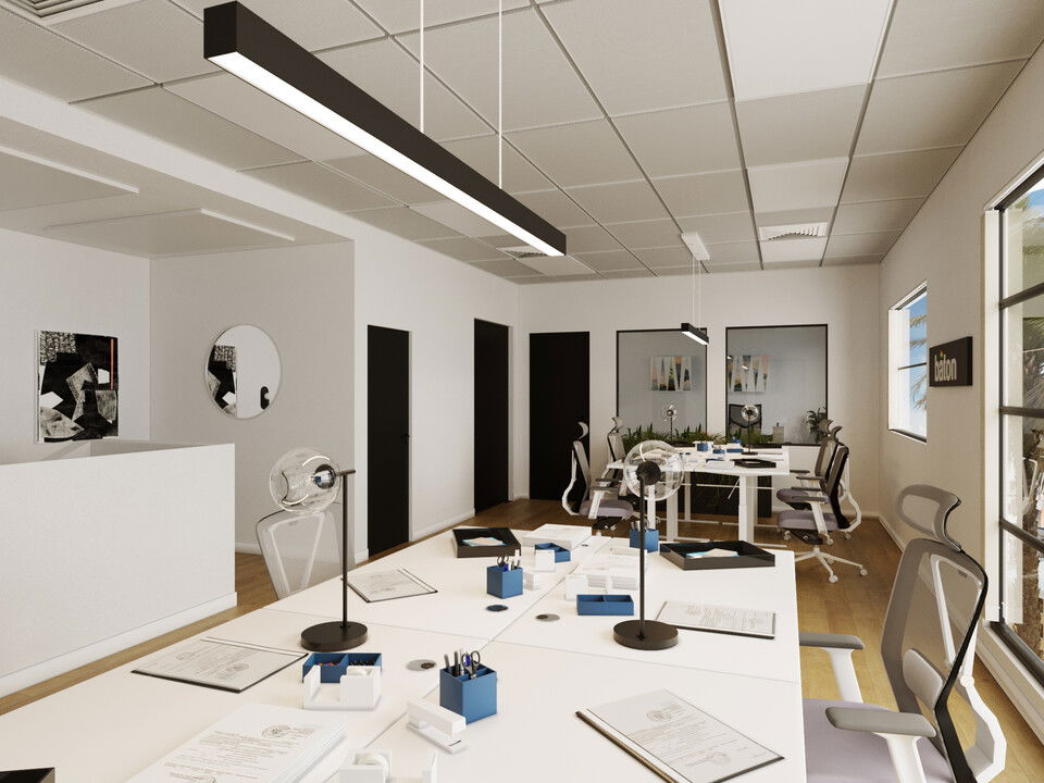Bright Modern Open Space Office Interior Design