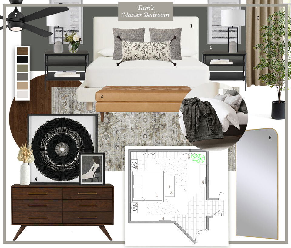 Modern Organic Bedroom Design Dragana V. Moodboard 1 thumb