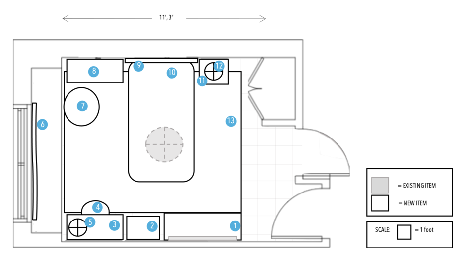 Online Designer Bedroom Floorplan