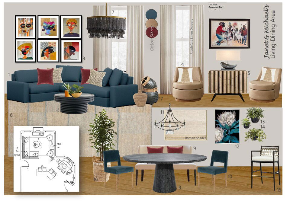 Welcoming Modern Contemporary Abode Design Wanda P. Moodboard 2 thumb