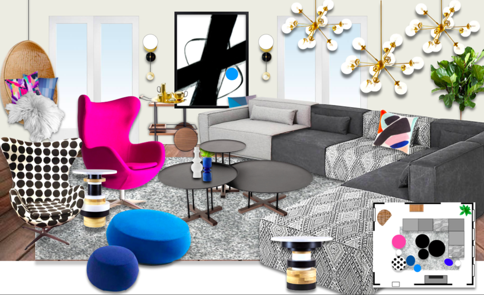 Bright Modern Living Room Michelle B.  Moodboard 2 thumb