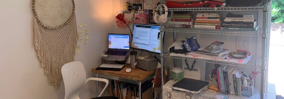 Small Home Office & She-Shed Combo Design Idea- Before Photo