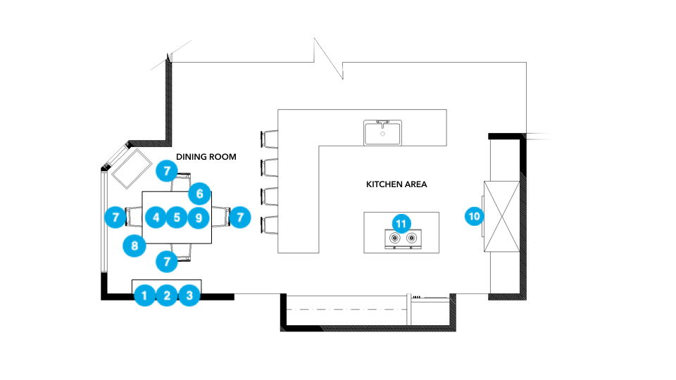 Online Designer Kitchen Floorplan