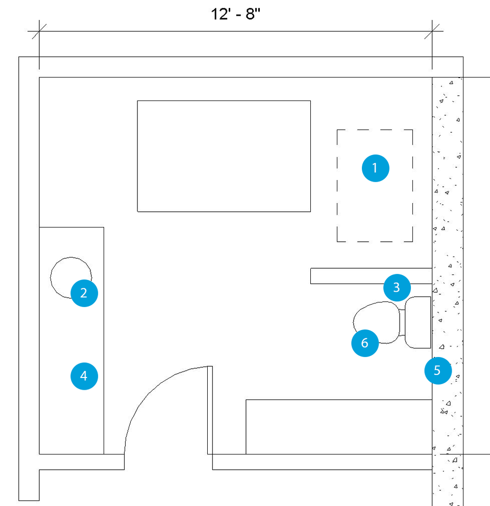 Online Designer Bathroom Floorplan