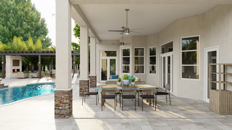 Relaxing Coastal Patio with Grill & Pool
