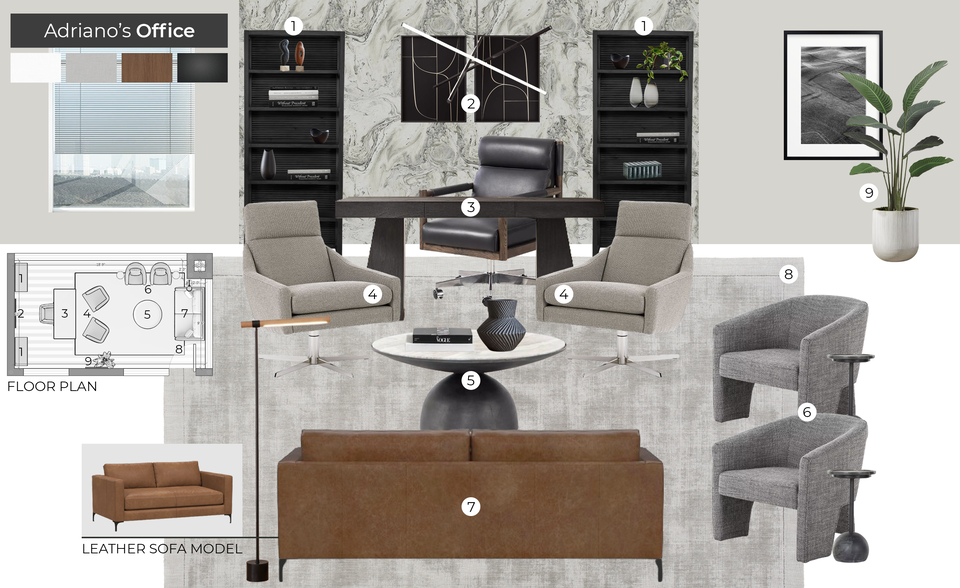 Luxurious & Masculine Private Office Design Carine C. Moodboard 1 thumb