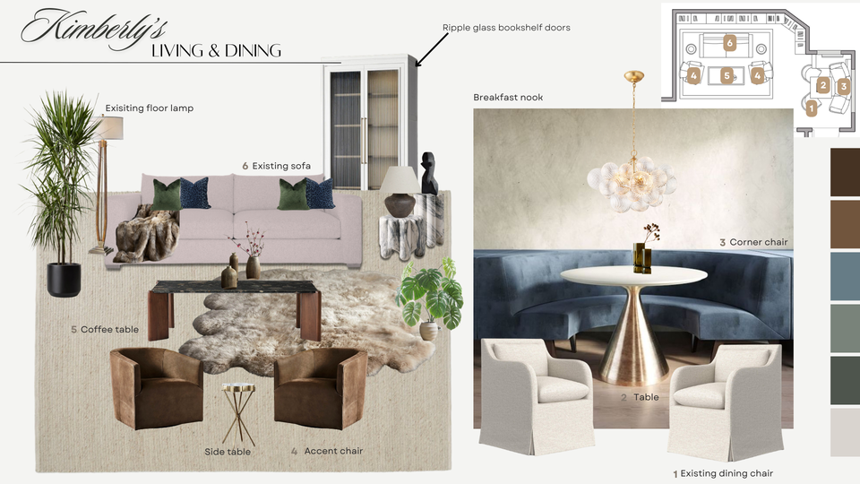 Sleek & Contemporary Living & Dining Room Nora B. Moodboard 2 thumb