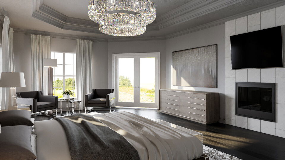 Online Designer Bedroom 3D Model 2