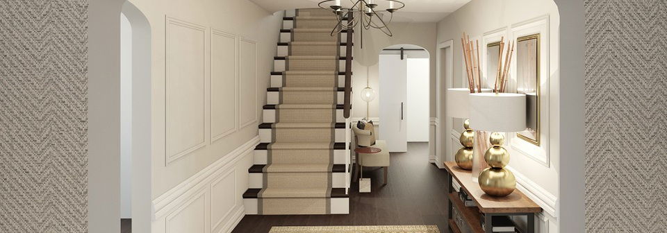 Elegant and Contemporary Entryway- After Rendering