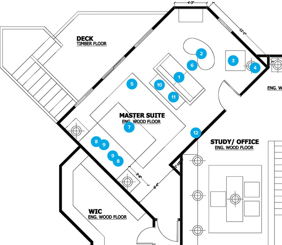 Online Designer Bedroom Floorplan