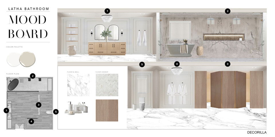 Sophisticated Modern Transitional Kitchen & Bathroom Design Erika F. Moodboard 1 thumb