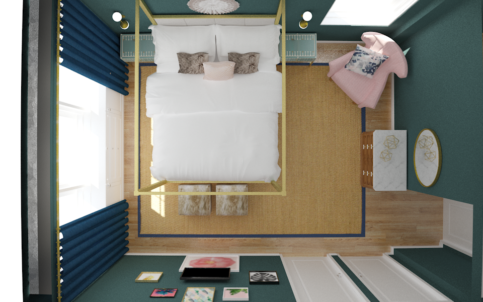 Online Designer Bedroom 3D Model 4
