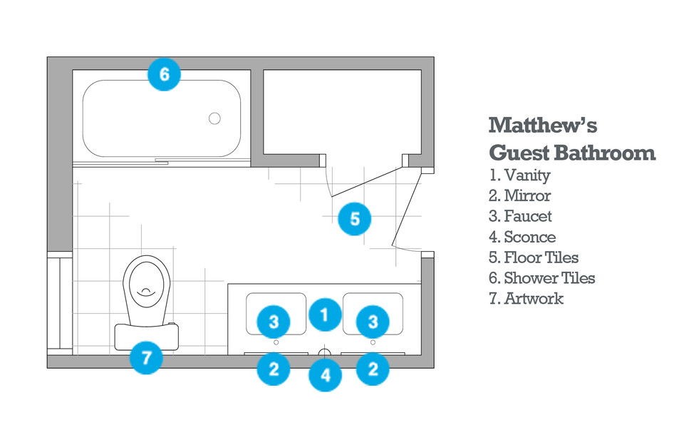 Online Designer Bathroom Floorplan