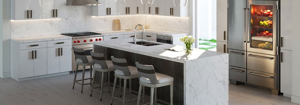 Diseño Interior Moderno de Lujo Todo Blanco - Render Después