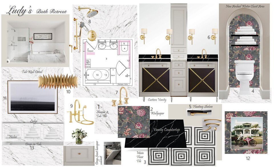 Amazing Modern Bathroom Renovation Wanda P. Moodboard 1 thumb