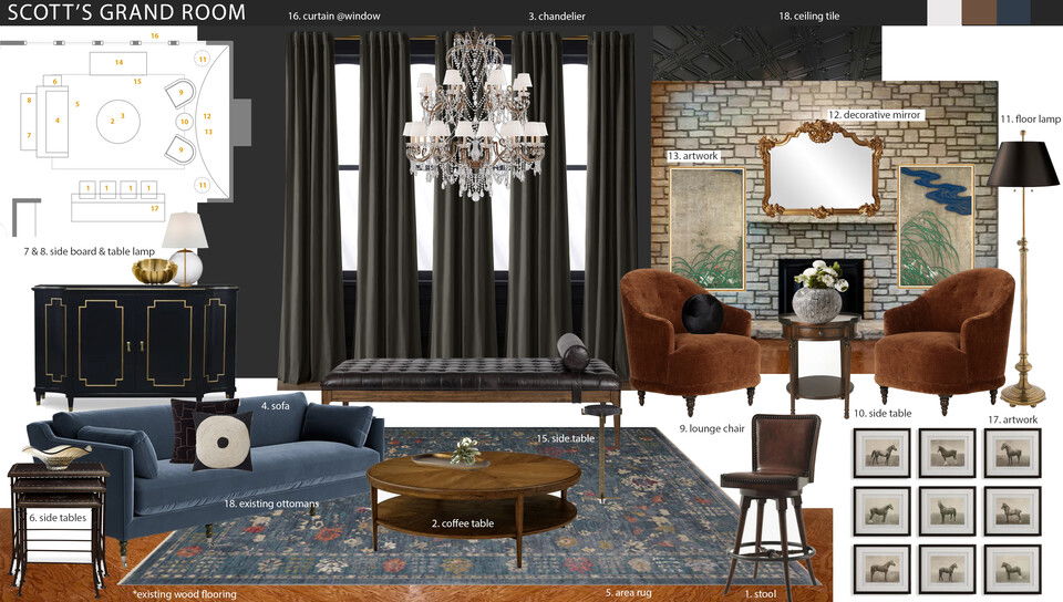 Moody Eclectic Home Design Jessica S. Moodboard 2 thumb