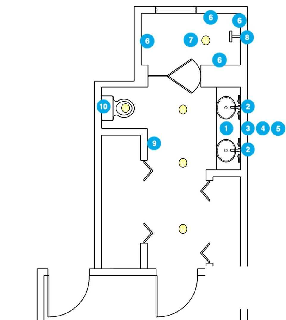 Online Designer Bathroom Floorplan