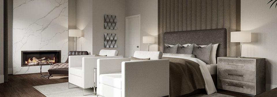 Modern Cozy Master Bedroom Design- After Rendering
