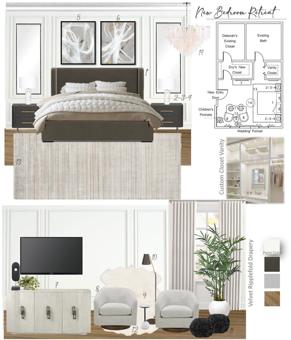 Modern Sophisticated Master Bedroom Design Wanda P. Moodboard 1 thumb