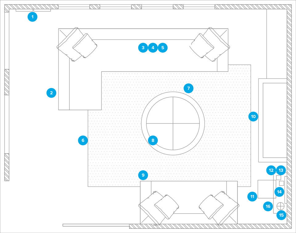 Online Designer Living Room Floorplan