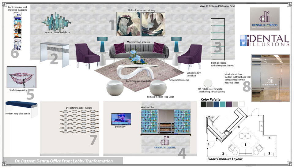 Dental Office Reception Area Design Franzi K. Moodboard 1 thumb