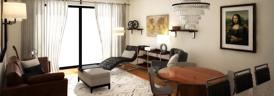 Classy Masculine Apartment Design- After Rendering