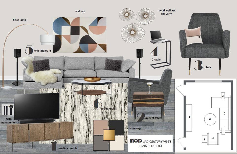 Relaxing Open Space Living Room Renovation Lorra R. Moodboard 1 thumb